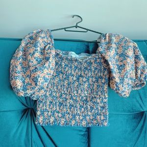 Floral offshoulder blouse